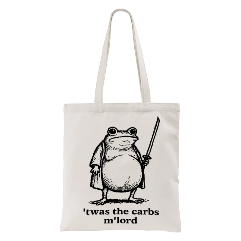 Tokyo-Tiger Funny Fat Samurai Frog Tote Bag