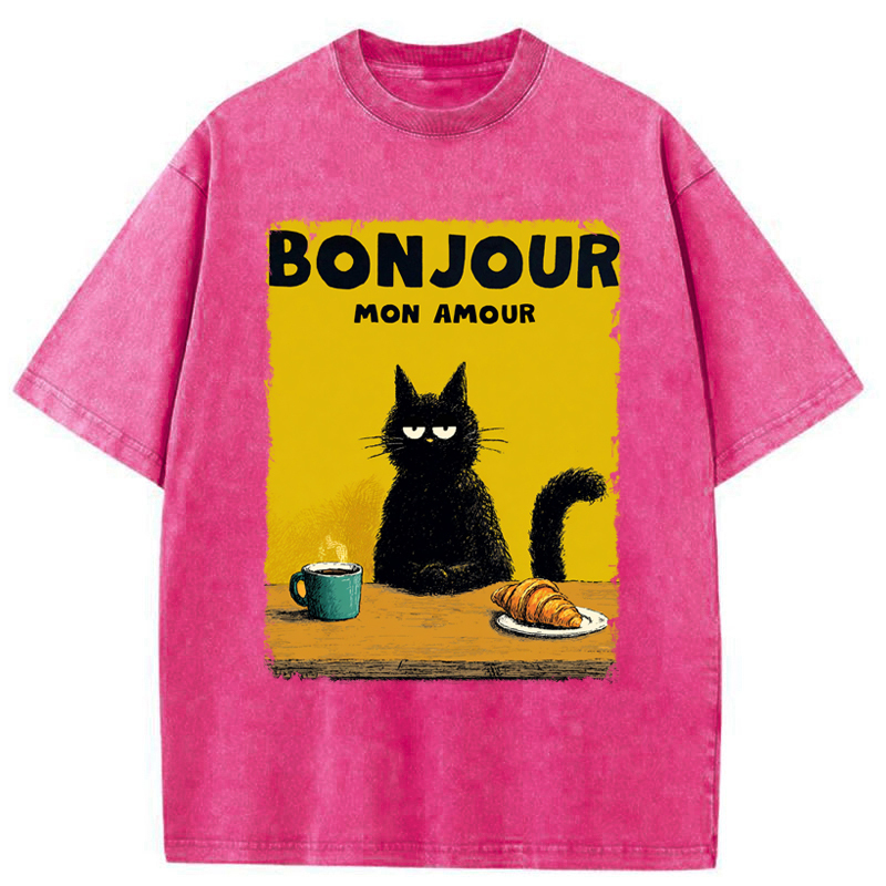 Tokyo-Tiger Bonjour Mon Amour Washed T-Shirt