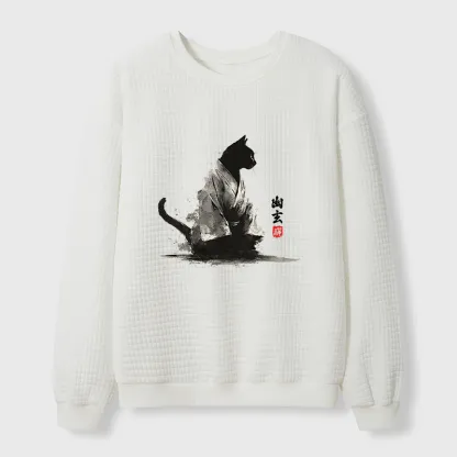 Tokyo-Tiger Depths Of Stillness Waffle Sweatshirt