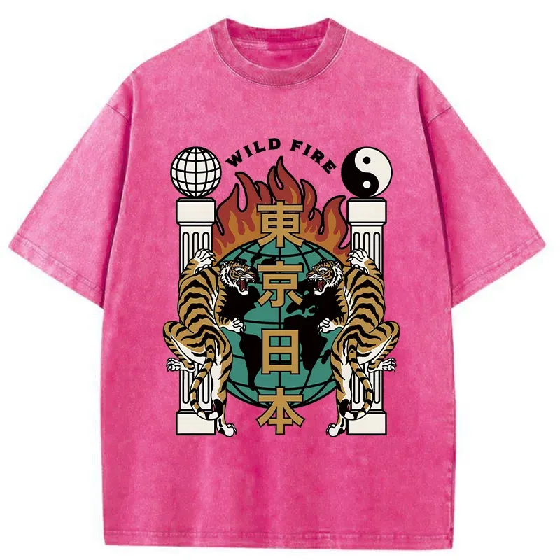 Tokyo-Tiger Terrifying TokyoTiger Washed T-Shirt