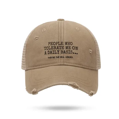 Tokyo-Tiger Anyone Who Puts Up With Me Is A Hero Trucker Cap