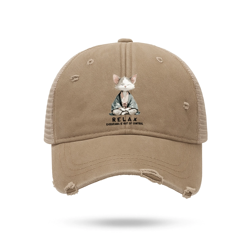 Tokyo-Tiger Zen Cat Relaxation，Everything's Out Of Control Trucker Cap