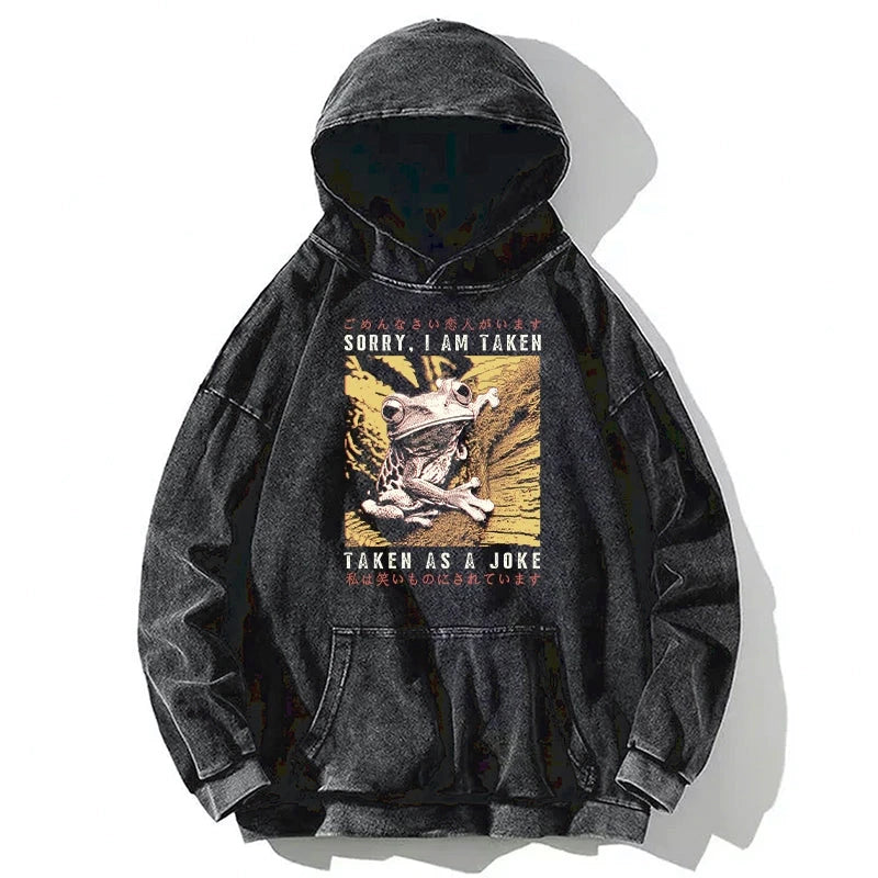 Tokyo-Tiger The Tragic Frog Japanese Washed Hoodie