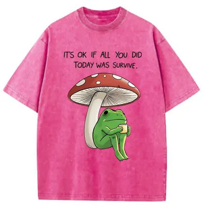 Tokyo-Tiger Frog That Is Indifferent To Everything Washed T-Shirt