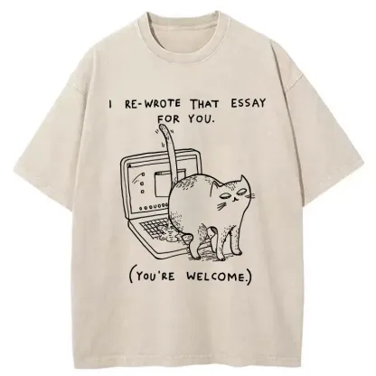 Tokyo-Tiger Troublemaking Cat Washed T-Shirt