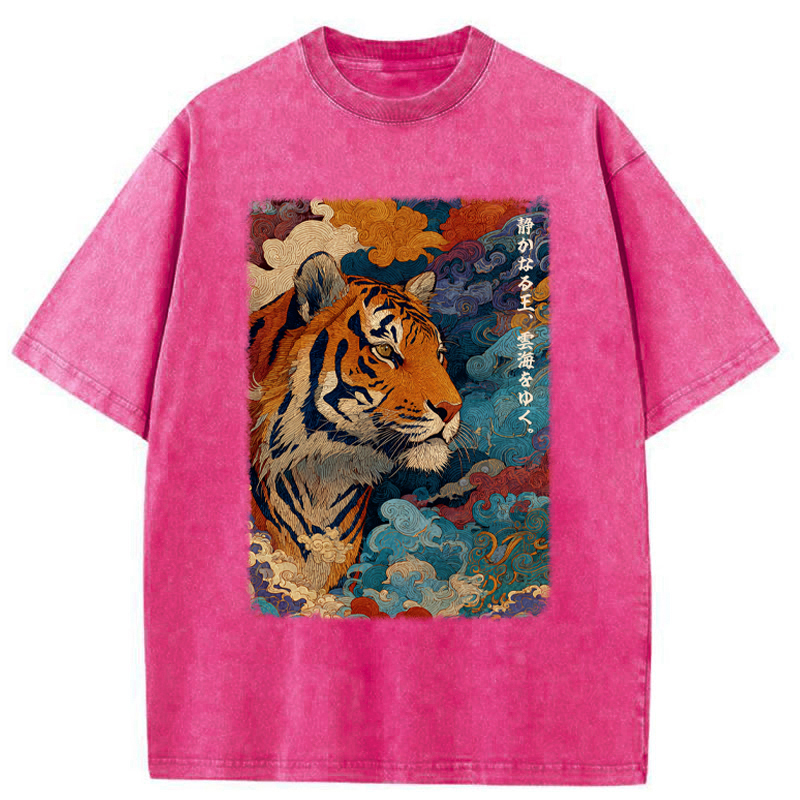 Tokyo-Tiger Tiger Of The Cloud Sea Washed T-Shirt