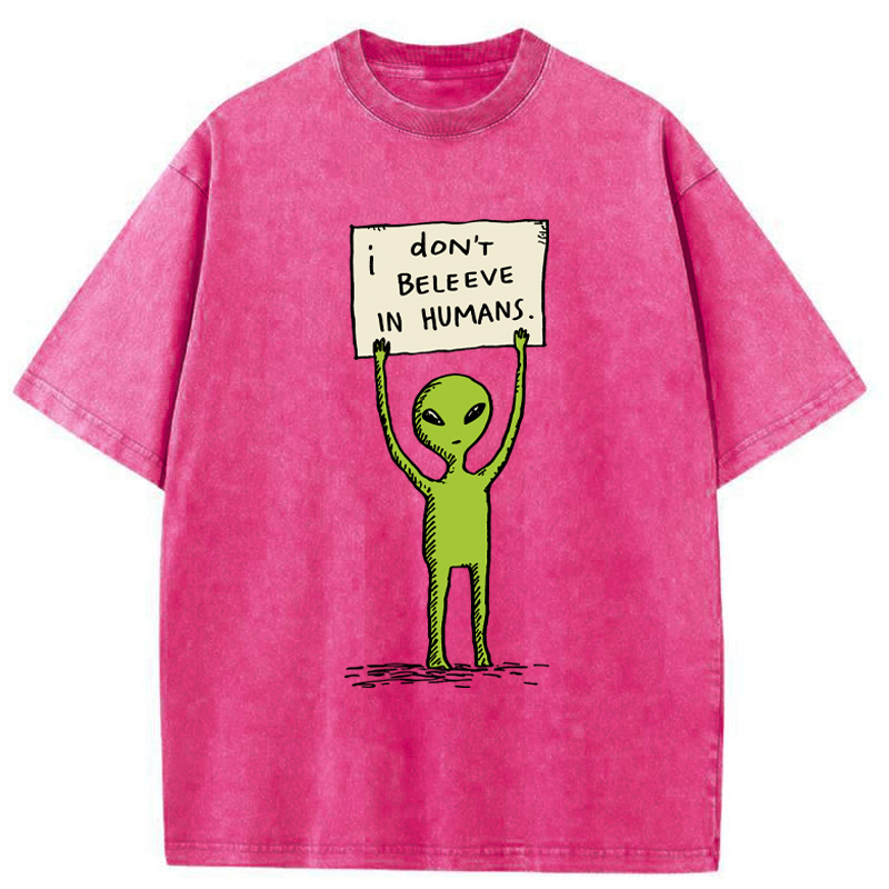 Tokyo-Tiger Certified Human Skeptic Washed T-Shirt