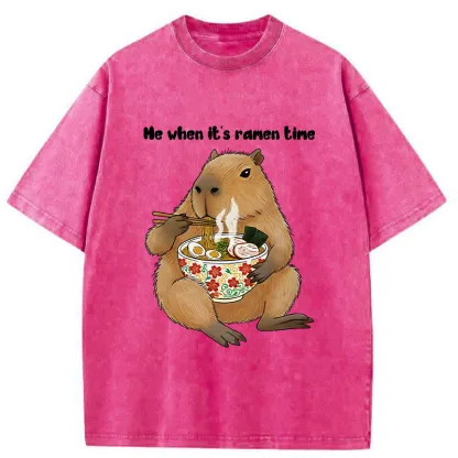 Tokyo-Tiger Eat Ramen During My Breaks Washed T-Shirt