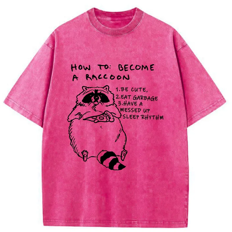 Tokyo-Tiger How To Become A Raccoon Washed T-Shirt Sale