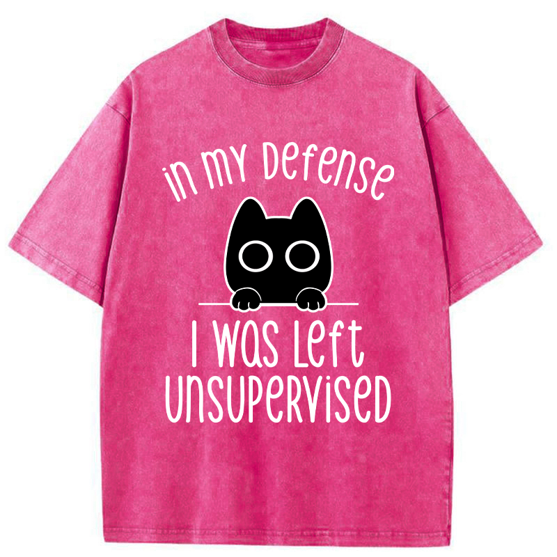 Tokyo-Tiger Defending Cat Funny Washed T-Shirt