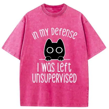 Tokyo-Tiger Defending Cat Funny Washed T-Shirt