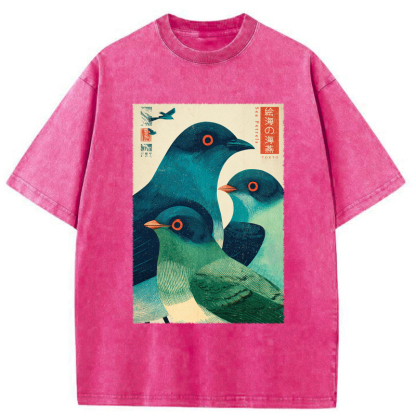 Tokyo-Tiger Petrels Of The Painted Sea Washed T-Shirt
