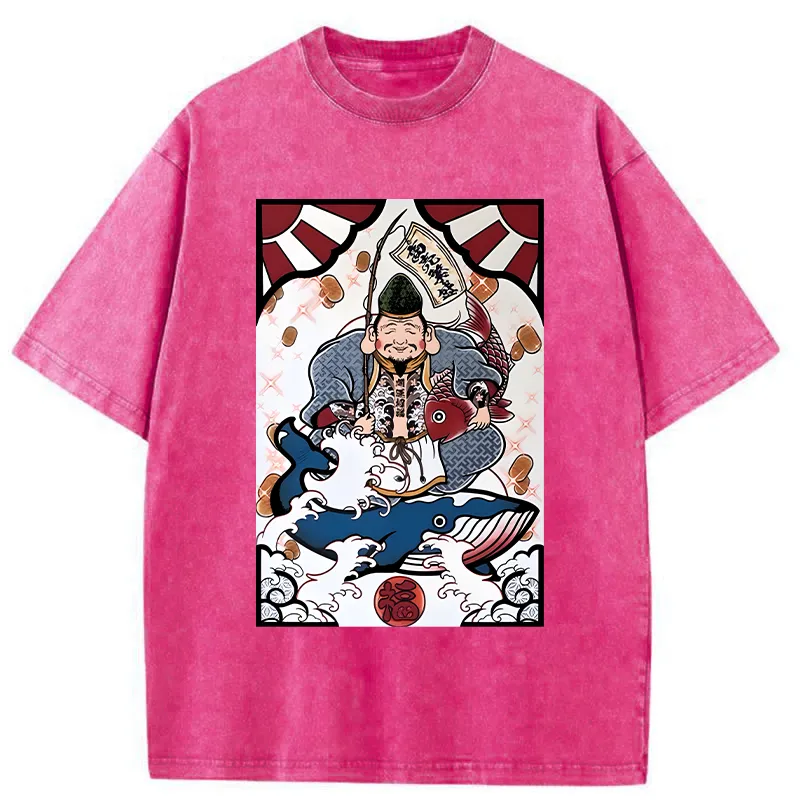 Tokyo-Tiger Ebisu And The Waves Washed T-Shirt