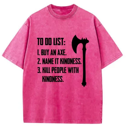 Tokyo-Tiger Axe Joke Washed T-Shirt