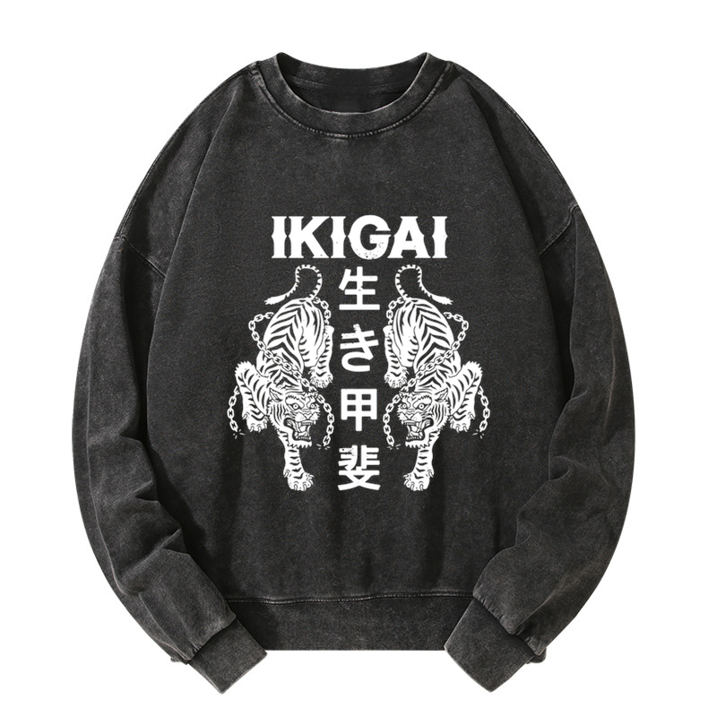 Tokyo-Tiger Japanese Chain Tiger Washed Sweatshirt