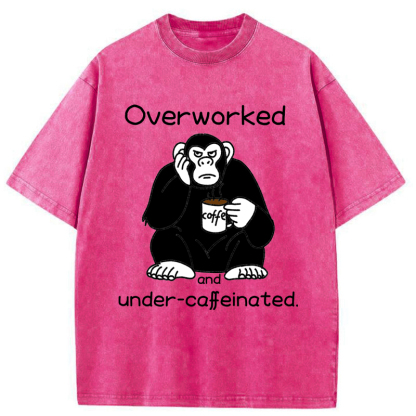 Tokyo-Tiger Overworked And Under-caffeinated Washed T-Shirt