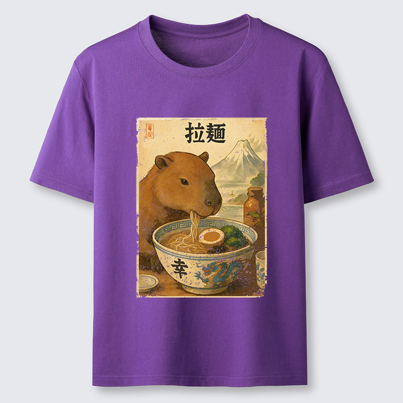 Tokyo-Tiger Capybara Eating Japan Ramen Classic T-Shirt