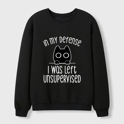 Tokyo-Tiger Defending Cat Funny Waffle Sweatshirt