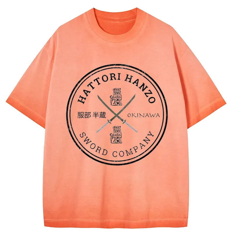 Tokyo-Tiger Hattori Hanzo Sword Company Gradient Washed T-Shirt