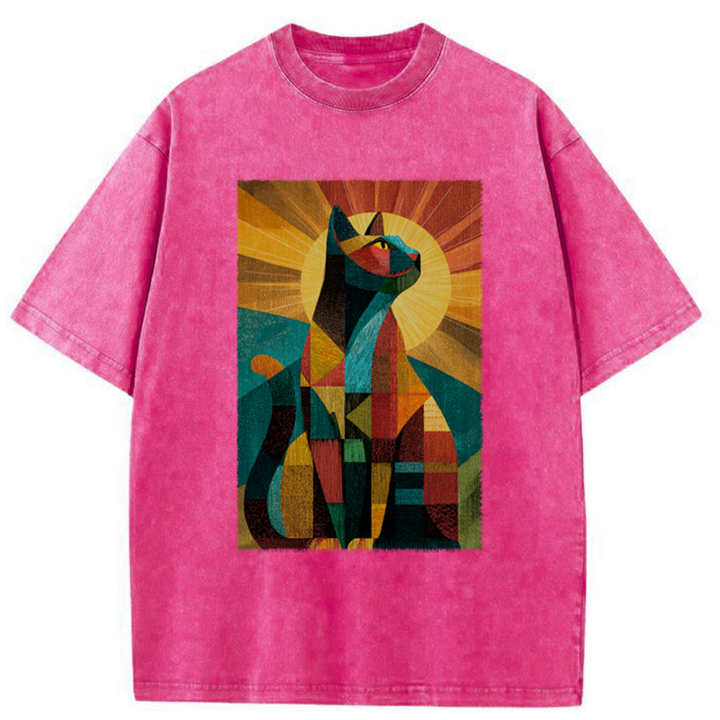 Tokyo-Tiger Halo Cat Washed T-Shirt