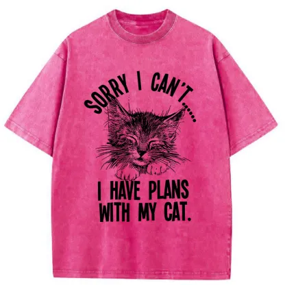 Tokyo-Tiger I Have An Agreement With My Cat Washed T-Shirt