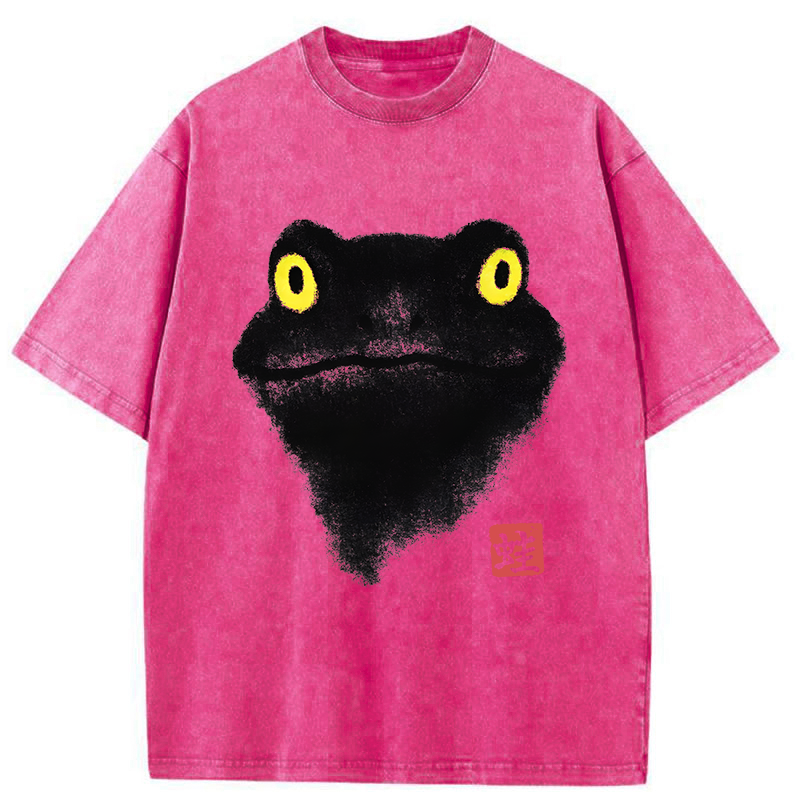 Tokyo-Tiger Ink Painting Of A Frog Washed T-Shirt