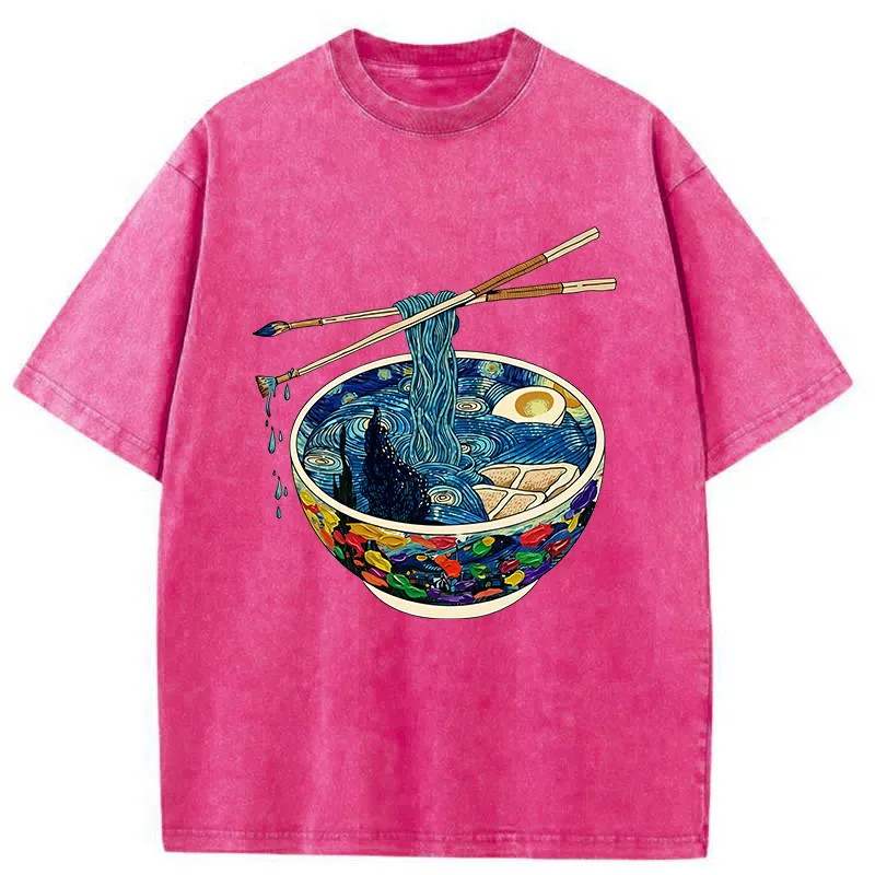 Tokyo-Tiger Van Gogh's Ramen Washed T-Shirt