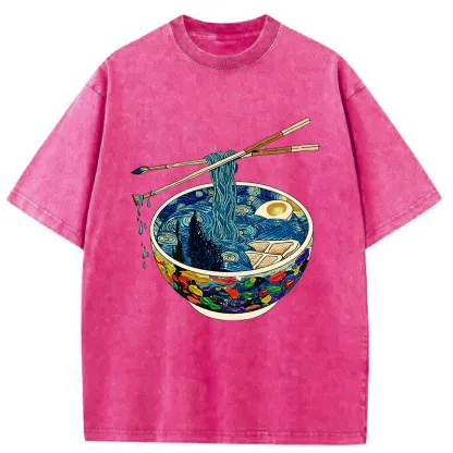 Tokyo-Tiger Van Gogh's Ramen Washed T-Shirt