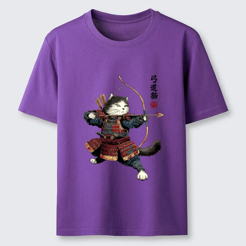 Tokyo-Tiger Kyudo Samurai Cat Classic T-Shirt