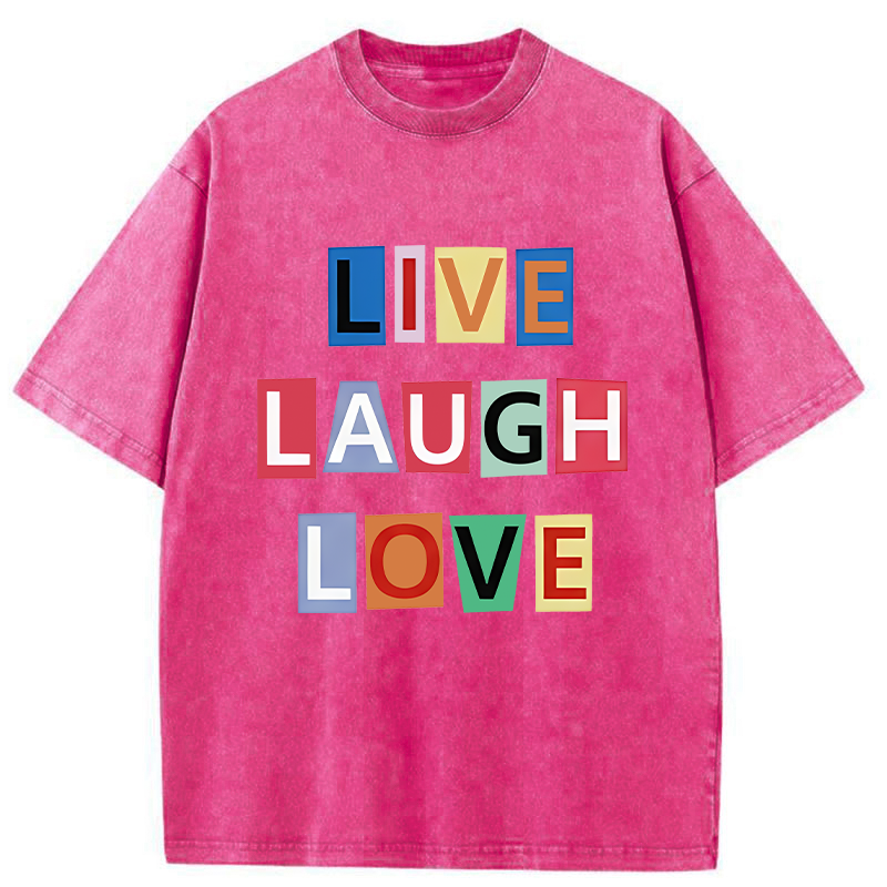 Tokyo-Tiger Live Laugh Love Washed T-Shirt