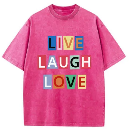 Tokyo-Tiger Live Laugh Love Washed T-Shirt