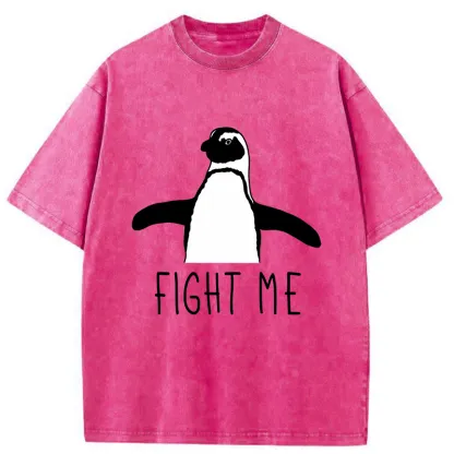 Tokyo-Tiger Fighting Penguins Washed T-Shirt