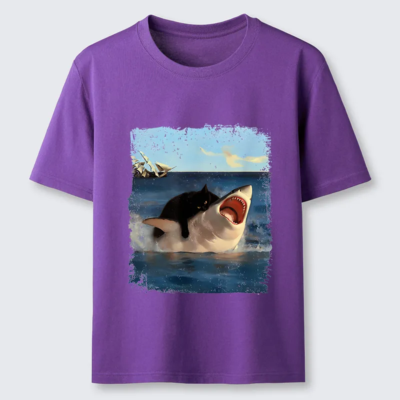 Tokyo-Tiger Cat Bites Shark Classic T-Shirt