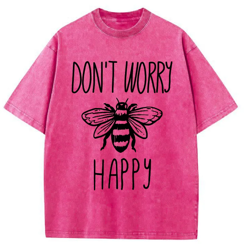 Tokyo-Tiger Don’t Worry Be Happy Washed T-Shirt