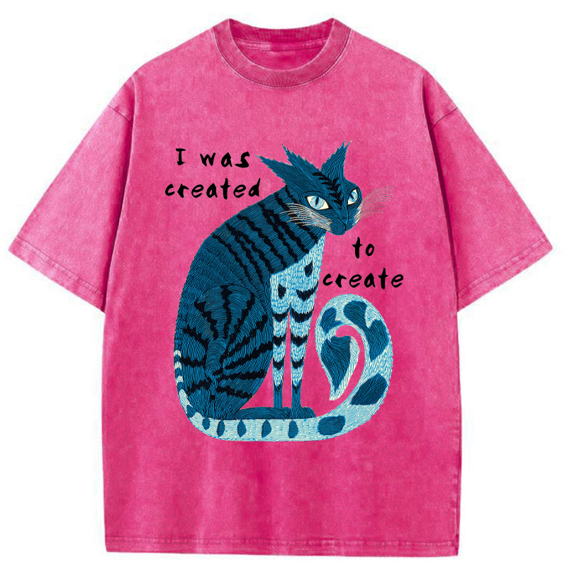 Tokyo-Tiger I Was Created To Create Washed T-Shirt