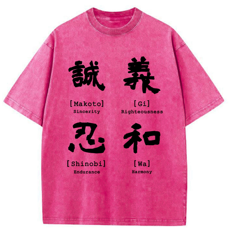 Tokyo-Tiger The Code Of Inner Strength Washed T-Shirt
