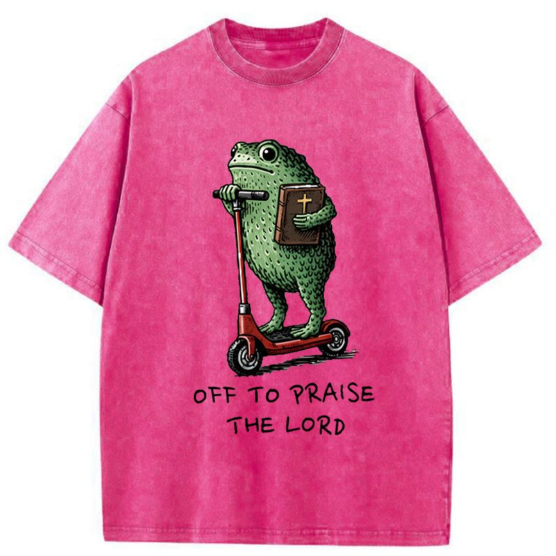 Tokyo-Tiger Off To Praise The Lord Washed T-Shirt