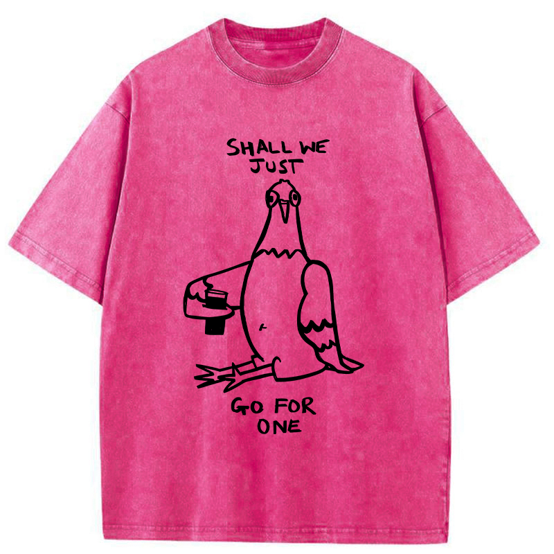 Tokyo-Tiger Go Have A Drink With The Pigeons Washed T-Shirt