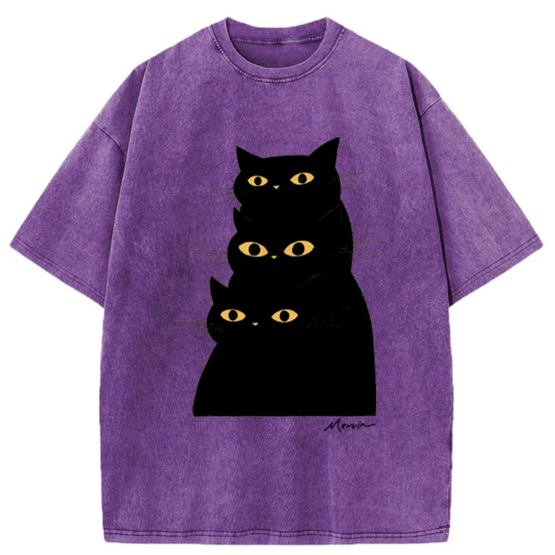 Tokyo-Tiger Three Of A Kind Washed T-Shirt