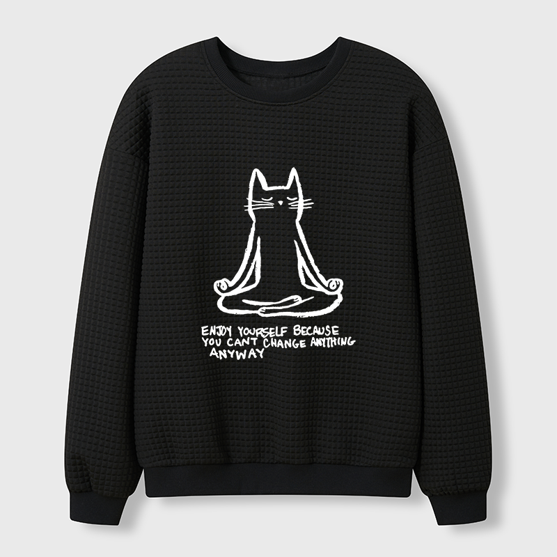 Tokyo-Tiger Can't Change, Just Chill Waffle Sweatshirt