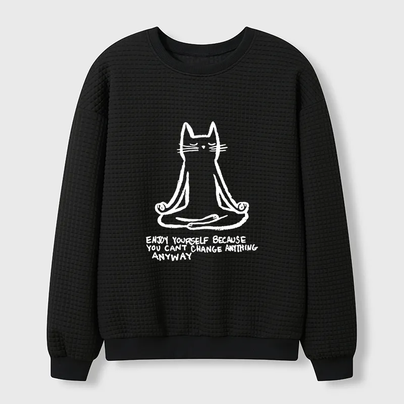 Tokyo-Tiger Can't Change, Just Chill Waffle Sweatshirt