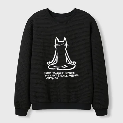 Tokyo-Tiger Can't Change, Just Chill Waffle Sweatshirt