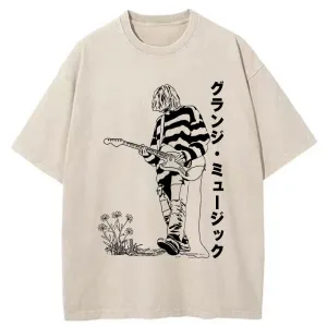 Image of Tokyo-Tiger Lonely Guitarist Washed T-Shirt