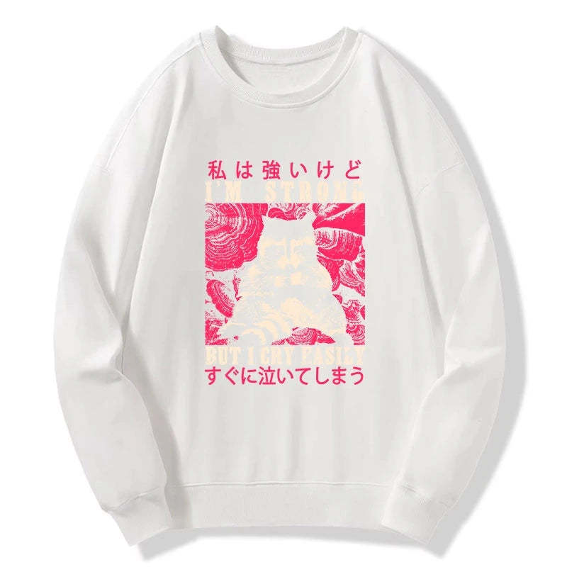 Tokyo-Tiger I Am Strong Raccoon Sweatshirt