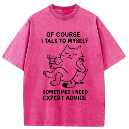 Tokyo-Tiger Cat Talking To Itself Washed T-Shirt