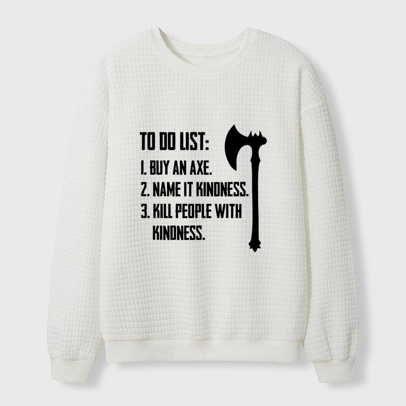 Tokyo-Tiger Axe Joke Waffle Sweatshirt