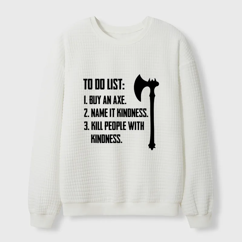 Tokyo-Tiger Axe Joke Waffle Sweatshirt