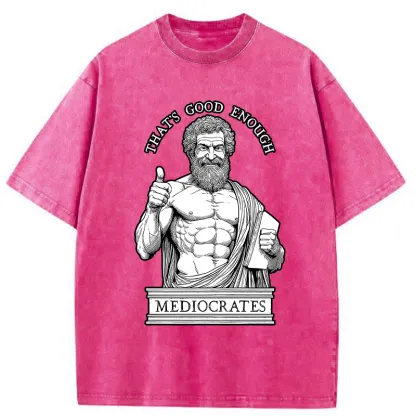 Tokyo-Tiger Humorous Ancient Philosopher Washed T-Shirt