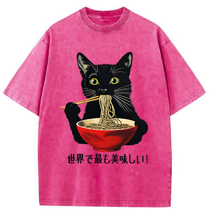 Tokyo-Tiger World's Most Delicious Food Washed T-Shirt