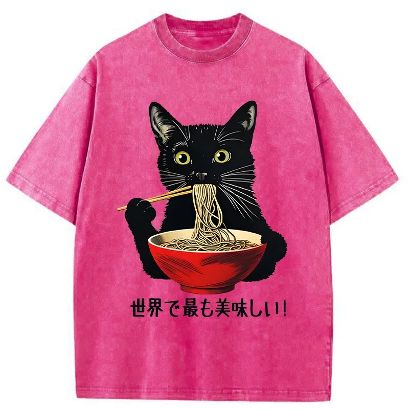Tokyo-Tiger World's Most Delicious Food Washed T-Shirt